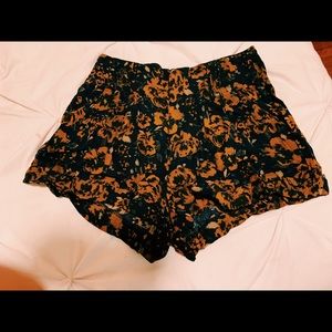 Floral High Waisted Shorts